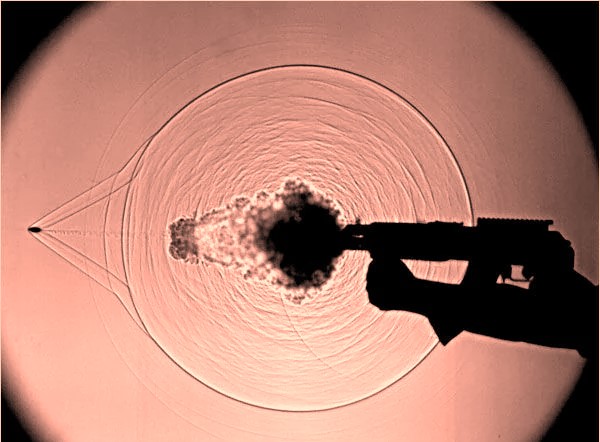 Bullets flying backwards